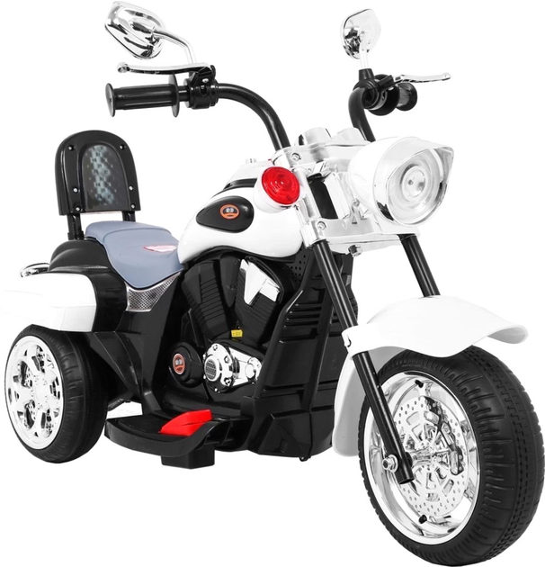 Електромотоцикл для дітей Ramiz Chopper Night Bike Білий (5903864907506) - зображення 10