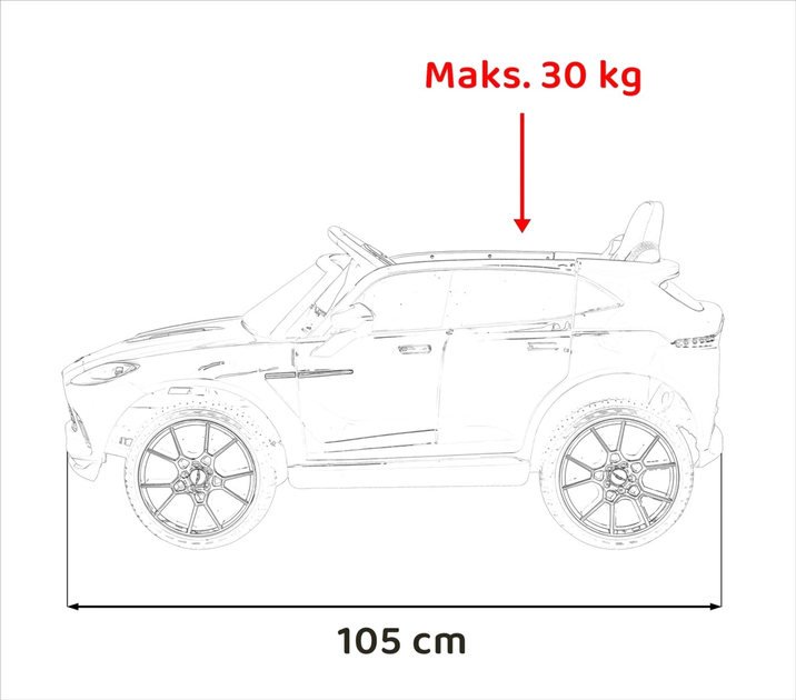 Електромобіль для дітей Ramiz Aston Martin DBX Червоний (5903864941074) - зображення 3