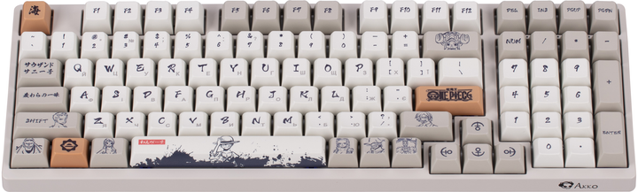 One peace 62〜69,71〜98 Клавиатура проводная Akko 3098S One Piece Calligraphy 98Key