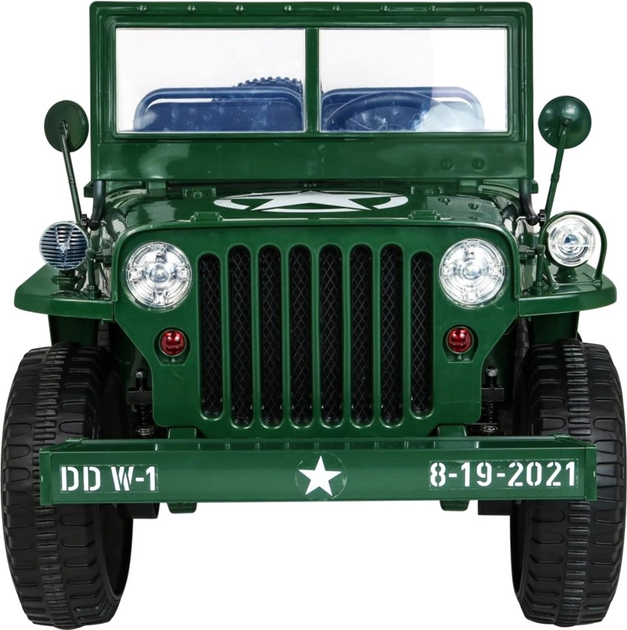Електромобіль для дітей Ramiz Ramiz Military Retro DDW-1 4 x 4 Зелений (5903864906202) - зображення 3