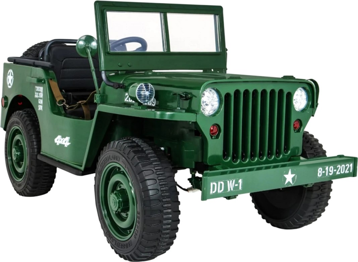 Електромобіль для дітей Ramiz Ramiz Military Retro DDW-1 4 x 4 Зелений (5903864906202) - зображення 12