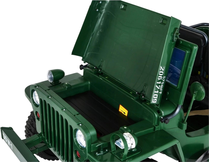 Електромобіль для дітей Ramiz Ramiz Military Retro DDW-1 4 x 4 Зелений (5903864906202) - зображення 16