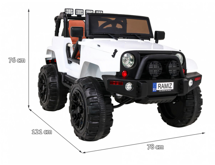 Samochód elektryczny Ramiz All Terrain Terenówka typu jeep Biały (5903864904352) - obraz 2