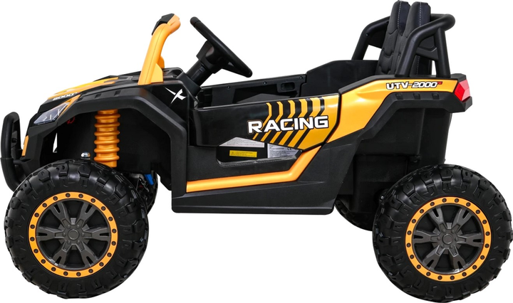 Samochód elektryczny dla dzieci Ramiz Buggy UTV 2000M Racing Złoty (5903864952285) - obraz 4