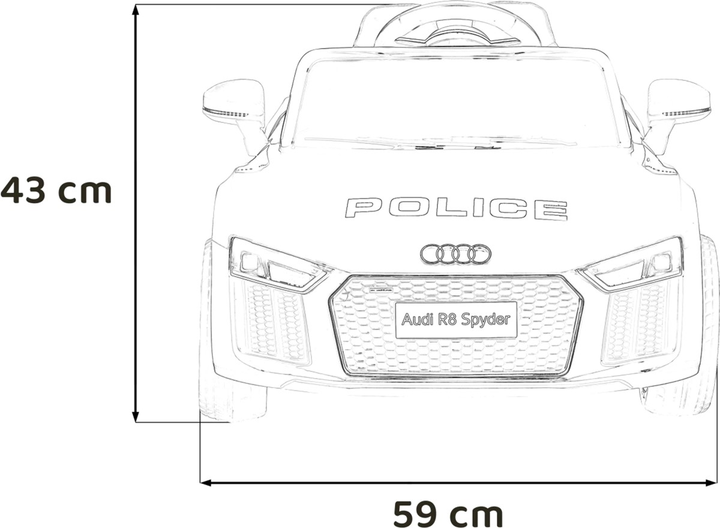 Samochód elektryczny Ramiz Audi R8 Policja (5903864942231) - obraz 2