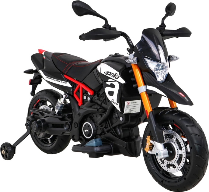 Motocykl elektryczny dla dzieci Ramiz Aprilia Czarny (5903864942873) - obraz 10