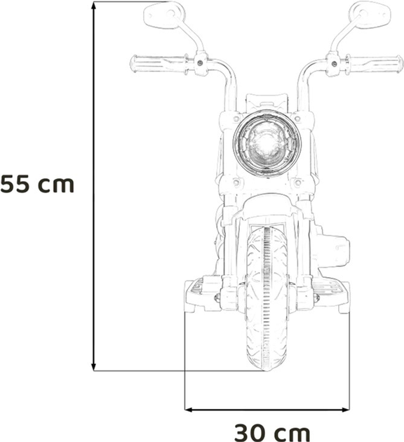 Motocykl elektryczny Ramiz Chopper Faster Biały (5903864941067) - obraz 2