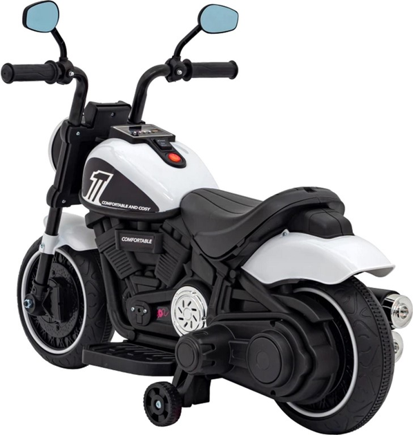 Електромотоцикл для дітей Ramiz Chopper Faster Білий (5903864941067) - зображення 6