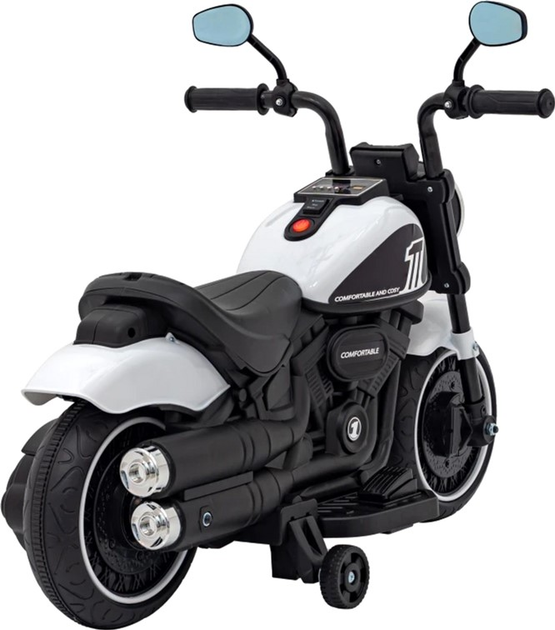 Електромотоцикл для дітей Ramiz Chopper Faster Білий (5903864941067) - зображення 8