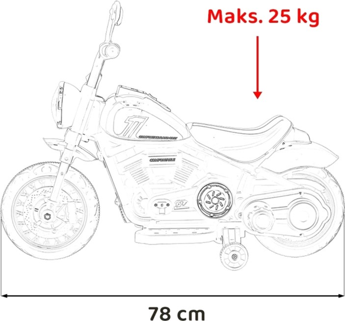 Електромотоцикл для дітей Ramiz Chopper Faster Рожевий (5903864941043) - зображення 3