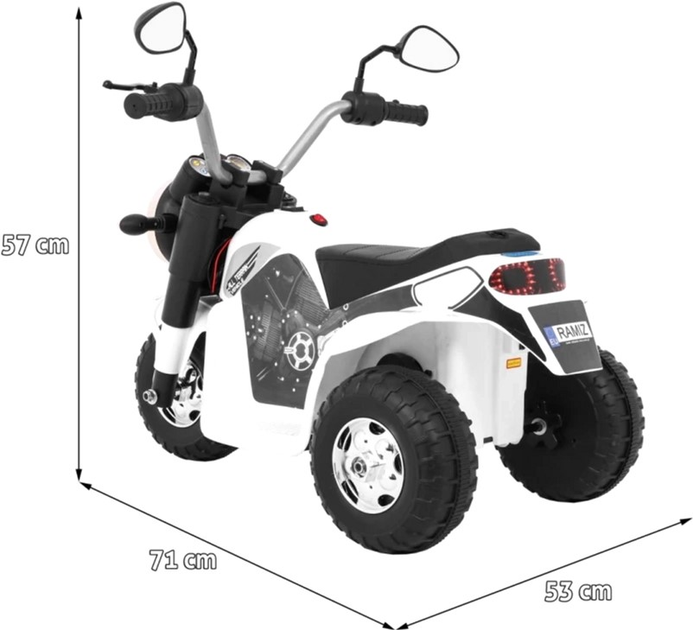 Motocykl elektryczny Ramiz MiniBike Biały (5903864905960) - obraz 2