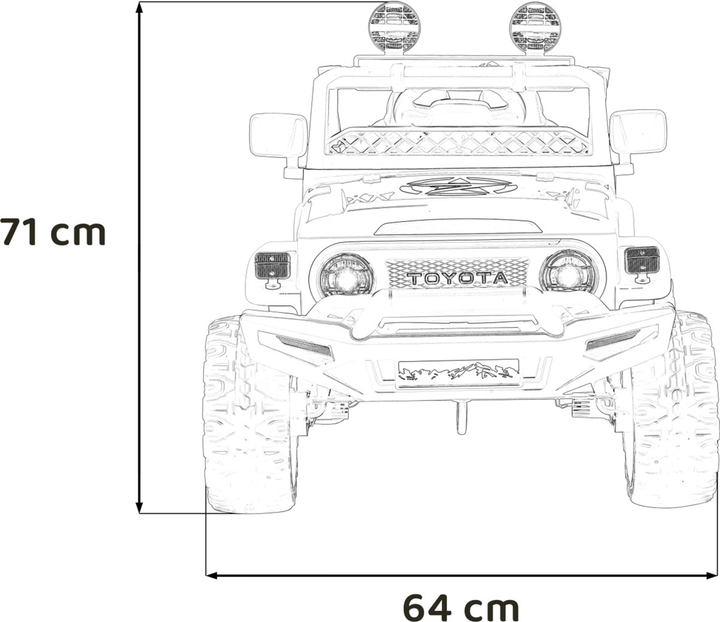 Електромобіль позашляховий Ramiz Toyota FJ Cruiser 4 x 4 Бежевий (5903864956283) - зображення 2