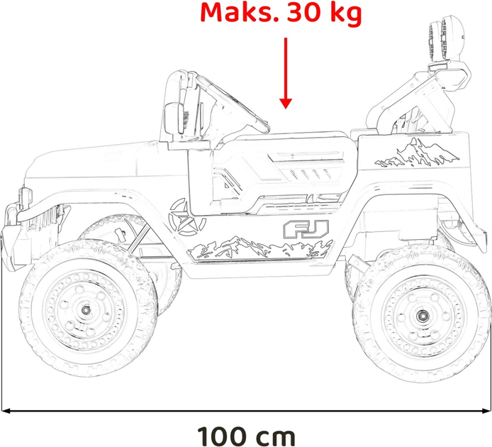 Електромобіль для дітей позашляховий Ramiz Toyota FJ Cruiser 4 x 4 Рожевий (5903864956306) - зображення 3