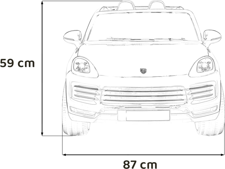 Samochód elektryczny Ramiz Porsche Cayenne S Czarny (5903864941005) - obraz 2