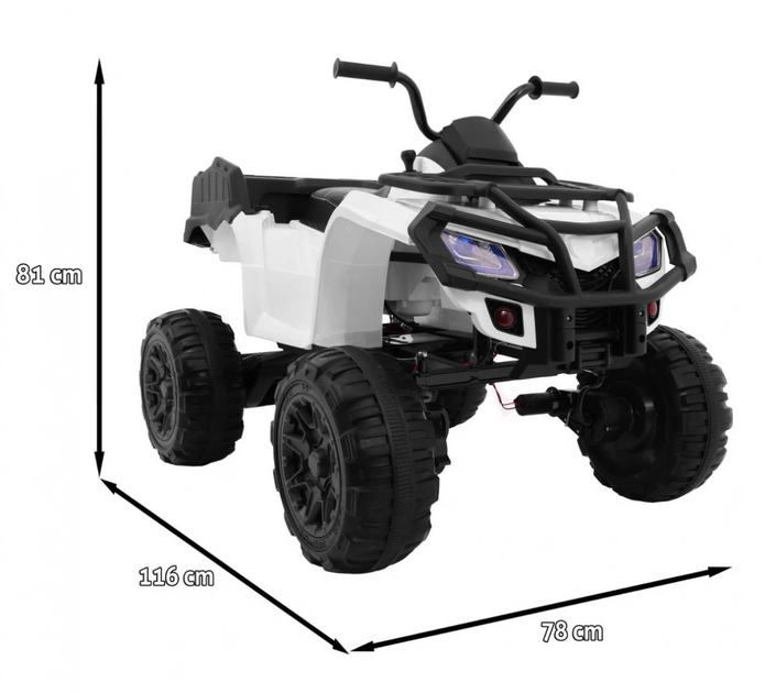 Quad elektryczny Ramiz XL ATV Biały (5903864904550) - obraz 2