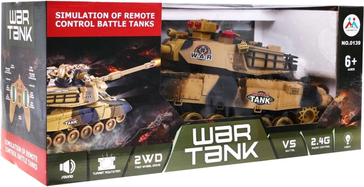 Czołg zdalnie sterowany Ramiz Simulation of Remonte Control Battle Tanks z figurką (5903864909005) - obraz 7