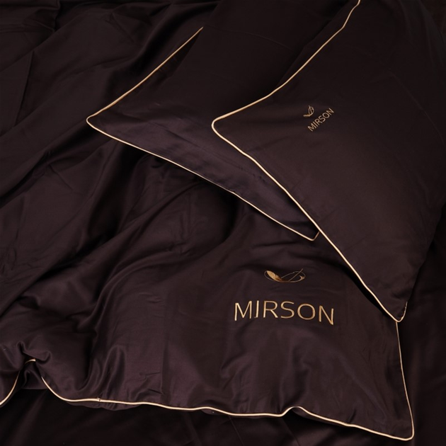 Акція на Комплект постільної білизни Mirson King Size 220х240 см 0211 Cacao Corner Сатин від Rozetka