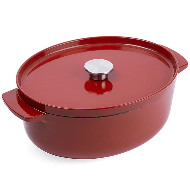 Утятница чугунная с крышкой KitchenAid 30 см 5,6 л красная (CC006063 ...
