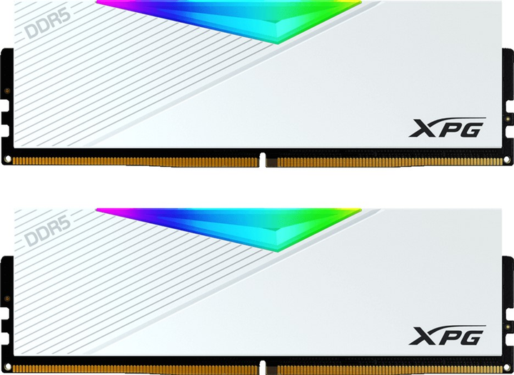 Оперативна пам'ять ADATA DDR5-6000 32768MB PC5-48000 (Kit of 2x16384) XPG Lancer RGB White (AX5U6000C3016G-DCLARWH) - зображення 1