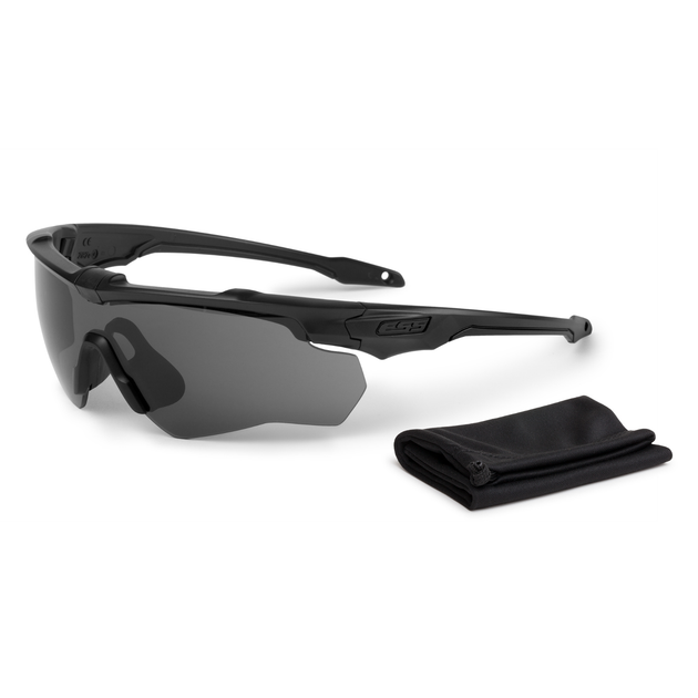 Очки защитные баллистические ESS Crossblade One Black with Smoke Gray Lense Black - изображение 1