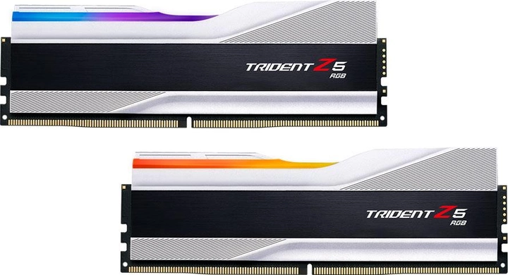 Оперативна пам'ять G.Skill DDR5-6000 65536MB PC5-48000 (Kit of 2x32GB) Trident Z5 RGB Silver (F5-6000J3040G32GX2-TZ5RS) - зображення 1