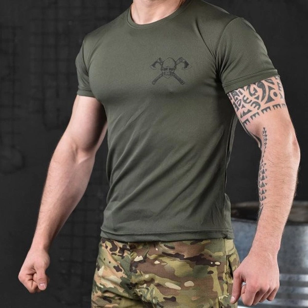 Чоловіча футболка з принтом Odin Army Two Coolmax олива розмір 3XL - зображення 2