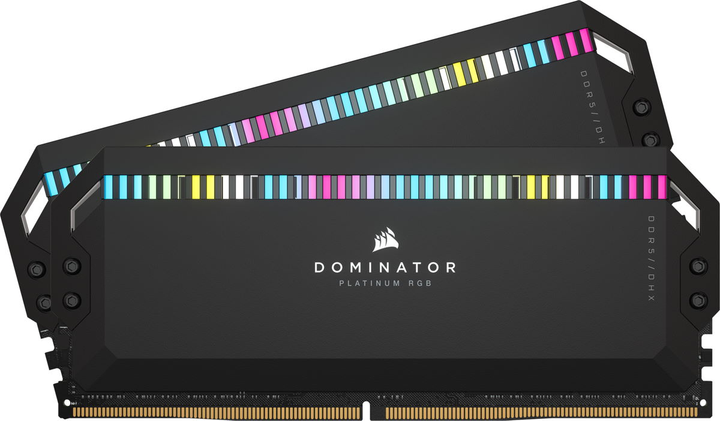 Оперативна пам'ять Corsair DDR5-5200 32768MB PC5-41600 (Kit of 2x16384) Dominator Platinum RGB Black (CMT32GX5M2B5200C40) - зображення 1