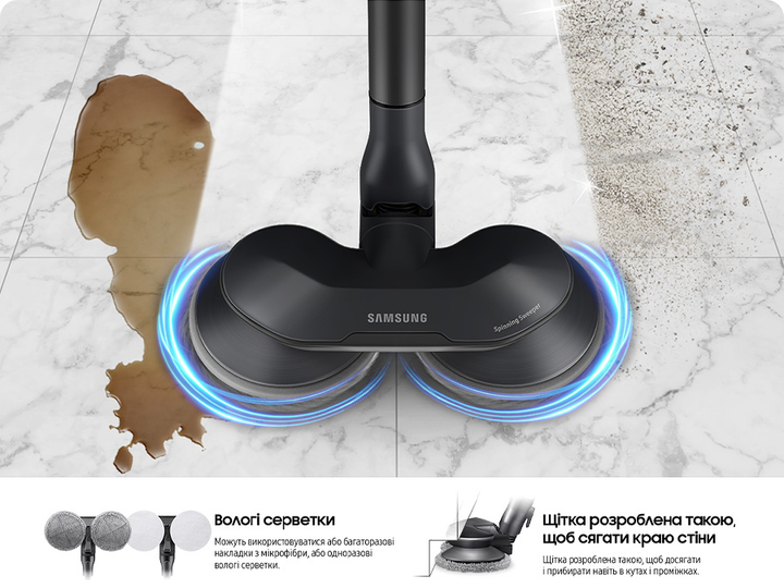 Акумуляторний пилосос SAMSUNG Jet75 VS20B75ADR5/UK + Додатковий акумулятор Samsung VCA-SBTA60/VT (комплект) - зображення 10