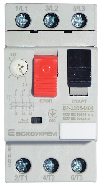 Автоматический выключатель защиты двигателя АСКО УКРЕМ ВА-2005 М04 ...