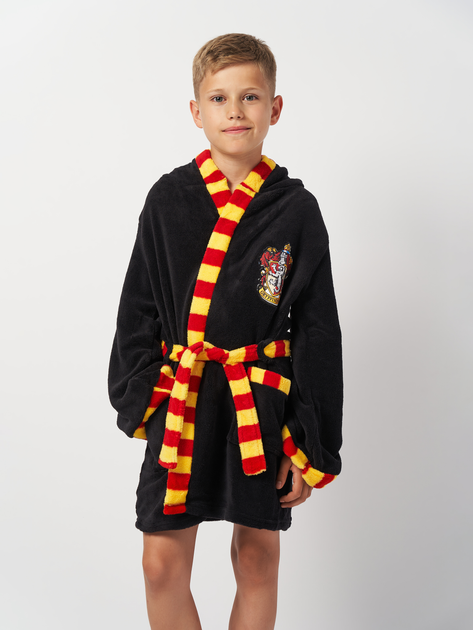 Детский махровый халат для мальчика Disney Harry Potter 2900000402 110-116 см Черный (8445484186130) 