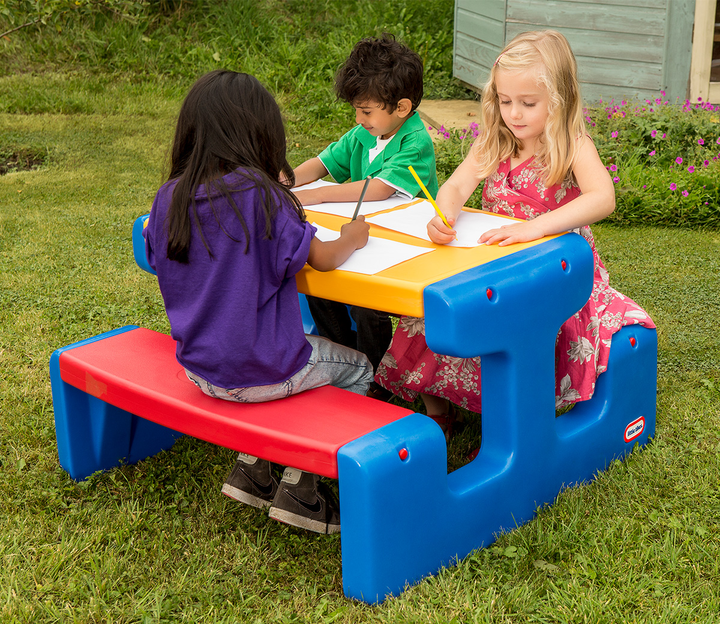 Stół piknikowy dla dzieci Little Tikes Junior Picnic Table Primary (0050743047954) - obraz 2