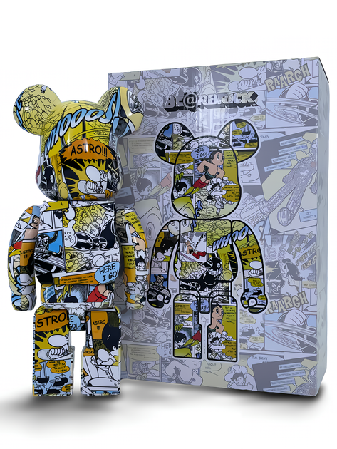 Статуэтка Bearbrick Astro BOY Colour 400% 28 см Medicom Toy Анимированный комикс - изображение 2