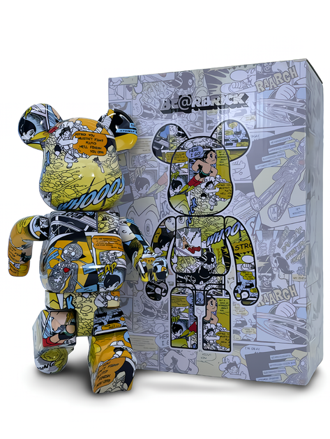 Статуэтка Bearbrick Astro BOY Colour 400% 28 см Medicom Toy Анимированный комикс - изображение 6
