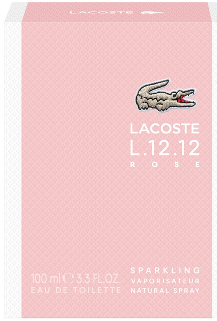 Woda toaletowa damska Lacoste L.12.12 Rose Sparkling 100 ml (3386460149198) - obraz 3