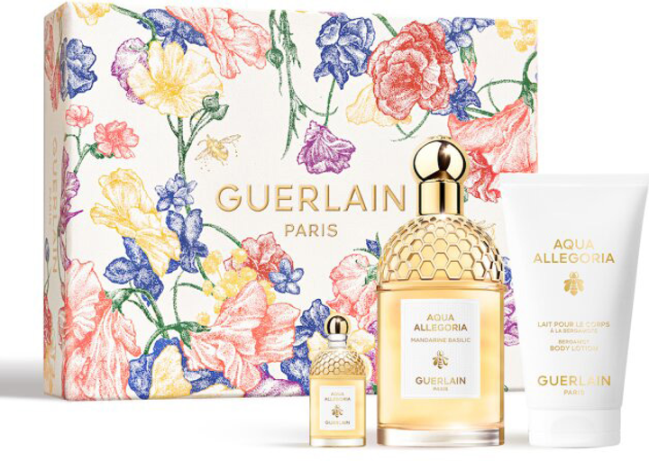 Набір для жінок Guerlain Aqua Allegoria Mandarine Basilic Туалетна вода 125 мл + Мініатюра Туалетна вода 7.5 мл + Лосьйон для тіла 75 мл (3346470148680) - зображення 1