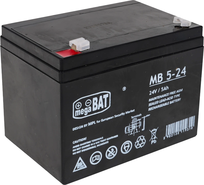 Akumulator MegaBat do pojazdów elektrycznych dla dzieci 24V 5Ah (5902135119310) - obraz 3