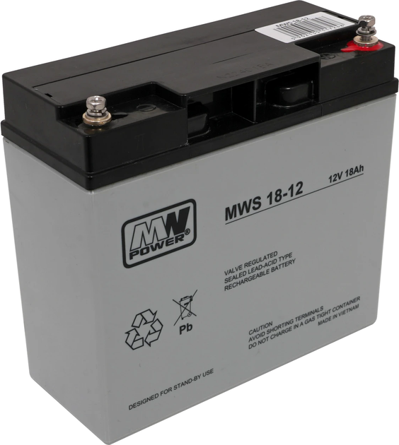 Akumulator MW Power  do pojazdów elektrycznych dla dzieci 12V 18AH (5902135117248) - obraz 3