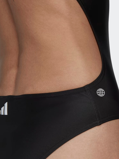 Strój kąpielowy jednoczęściowy damski sportowy adidas 3 Bars Pr Suit HR4368 40 Czarny (4066752700199) - obraz 5
