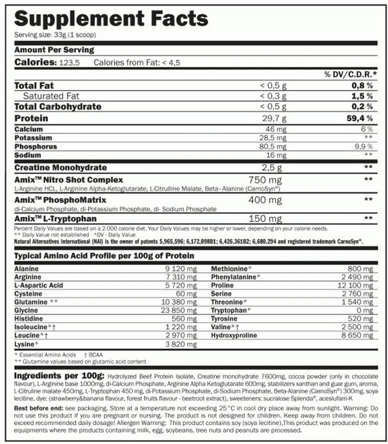 Amix, Anabolic Monster Beef Protein, лесный фрукты, 2200 г (819301) - Фото 2 Amix, Anabolic Monster Beef Protein, лесный фрукты, 2200 г (819301) - изображение 2