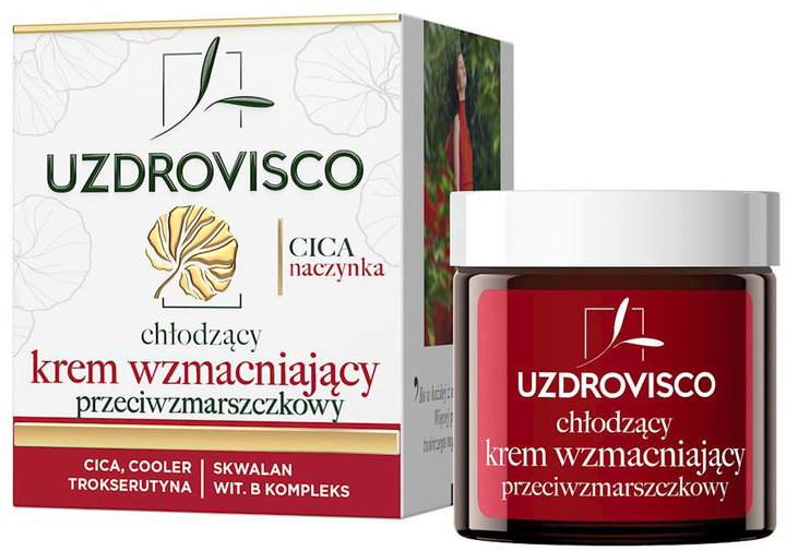 Krem do twarzy Uzdrovisco chłodzący wzmacniający przeciwzmarszczkowy 50 ml (5904917481462) - obraz 1