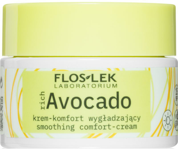 Крем для обличчя Floslek Rich Avocado розгладжуючий SPF 15 50 мл (5905043023427) - зображення 1