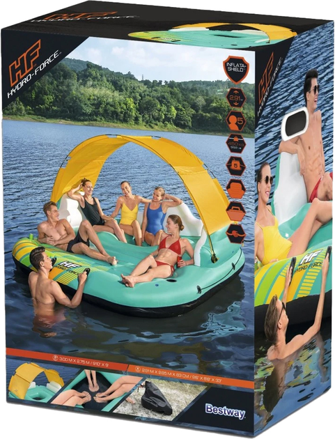 Надувний пліт Bestway Hydro-Force Sunny Lounge 43407 (6942138983852) - зображення 11