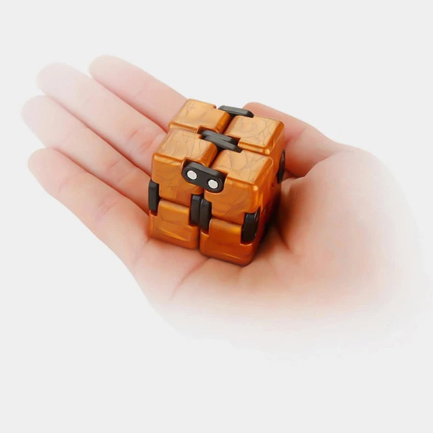 Игрушка антистресс Бесконечный кубик фиджет 7,3x3,6x1,8см (Инфинити куб) Желтый - изображение 8