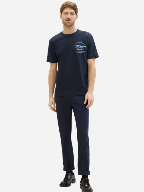 Футболка чоловіча Tom Tailor 1042151 L Синя (4067672349314) - зображення 3