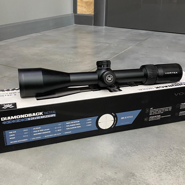 Оптический прицел Vortex Diamondback 6-24x50 FFP, сетка EBR-2C (MRAD), труба 30 мм (244282) - изображение 2