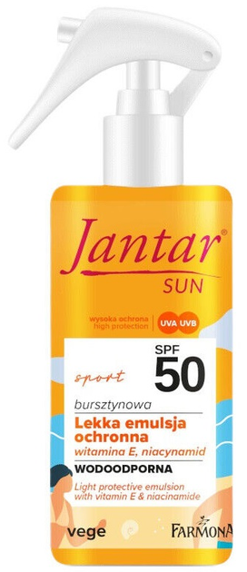 Emulsja do opalania Farmona Jantar Sun SPF 50 150 ml (5900117983171) - obraz 1
