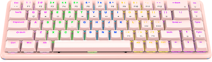 Клавіатура дротова Rampage Rebel USB Pink (8680096124020) - зображення 4