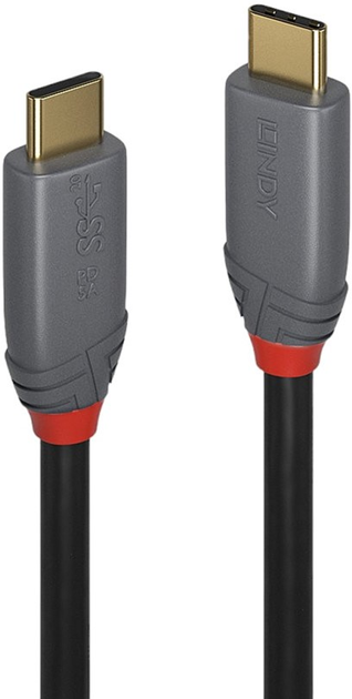Kabel Lindy USB Type-C - USB Type-C 1.5 m Black (4002888369022) - obraz 2
