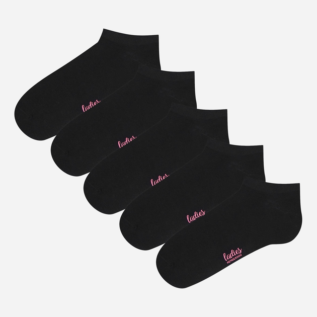 Набір жіночих шкарпеток коротких бавовняних Henderson 41607-K001 39/41 5 пар Чорний (5903972289716) - зображення 1