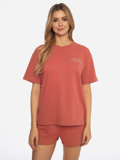 Piżama (koszulka + szorty) damska bawełniana Henderson 41314-38X M Koralowa (5903972248645) - obraz 1